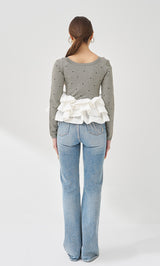 モデル：163cm（着用サイズ：FREE　着用カラー：GRY）