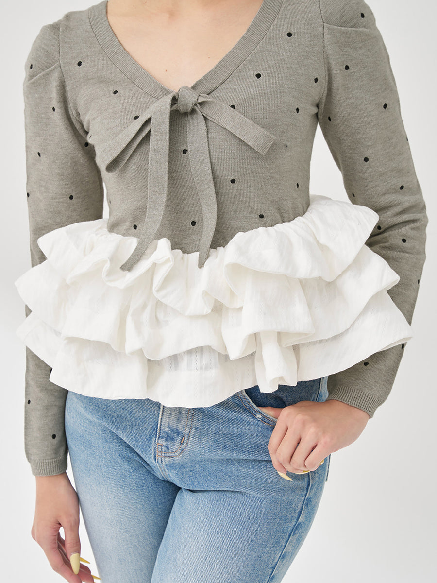 モデル：163cm（着用サイズ：FREE　着用カラー：GRY）