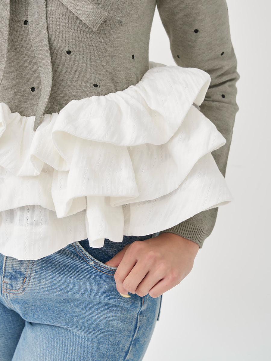 モデル：163cm（着用サイズ：FREE　着用カラー：GRY）