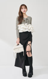 モデル：163cm（着用サイズ：FREE　着用カラー：GRY）