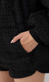 モデル：163cm（着用サイズ：FREE　着用カラー：BLK）
