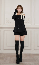 モデル：163cm（着用サイズ：FREE　着用カラー：BLK）