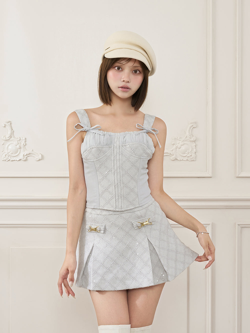 モデル：163cm（着用サイズ：S　着用カラー：GRY）