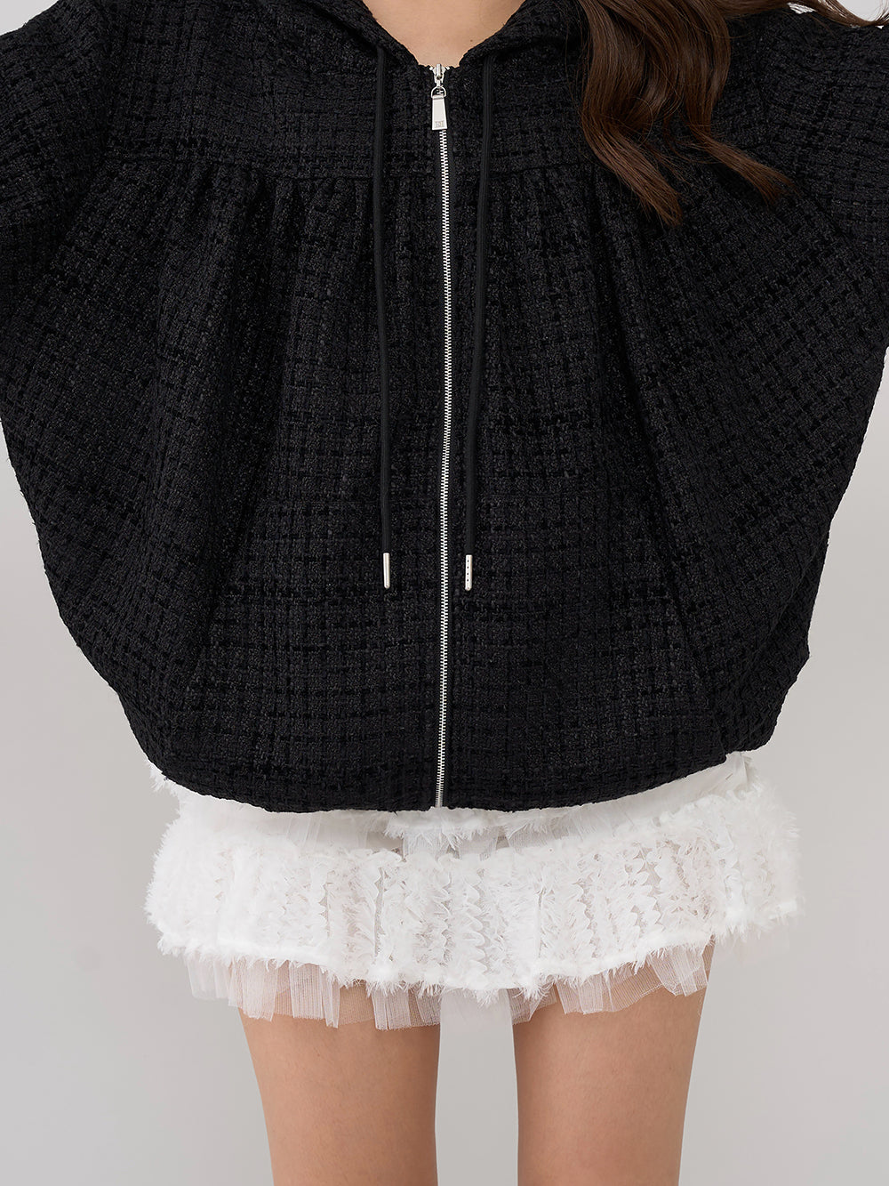 モデル：163cm（着用サイズ：FREE　着用カラー：BLK）