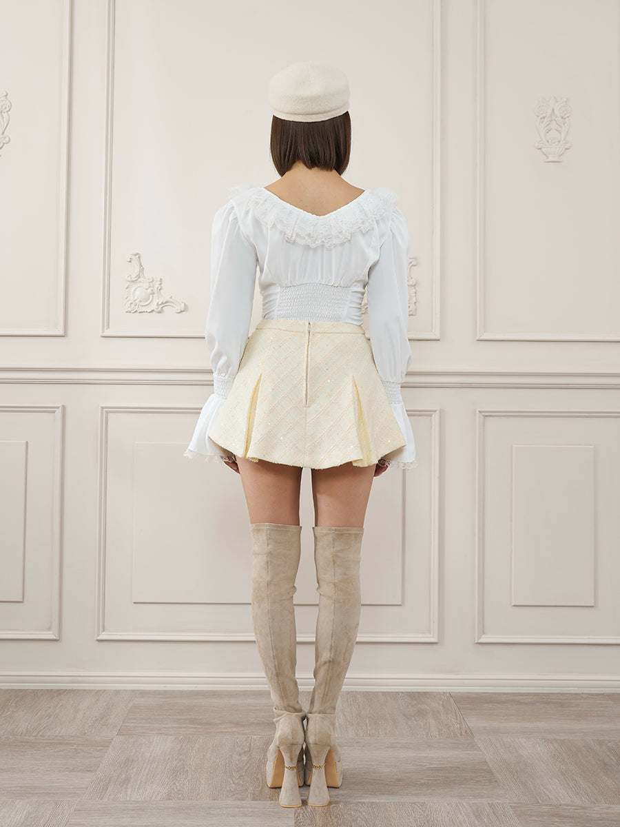 モデル：163cm（着用サイズ：S　着用カラー：IVO）