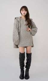 モデル：163cm（着用サイズ：FREE　着用カラー：GRY）