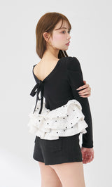 モデル：163cm（着用サイズ：FREE　着用カラー：BLK）