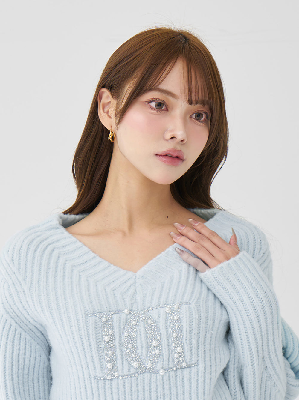 モデル：163cm（着用サイズ：FREE　着用カラー：SAX）