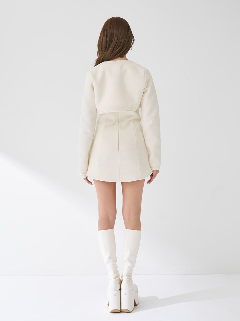 ツイードアンサンブルノースリミニワンピース