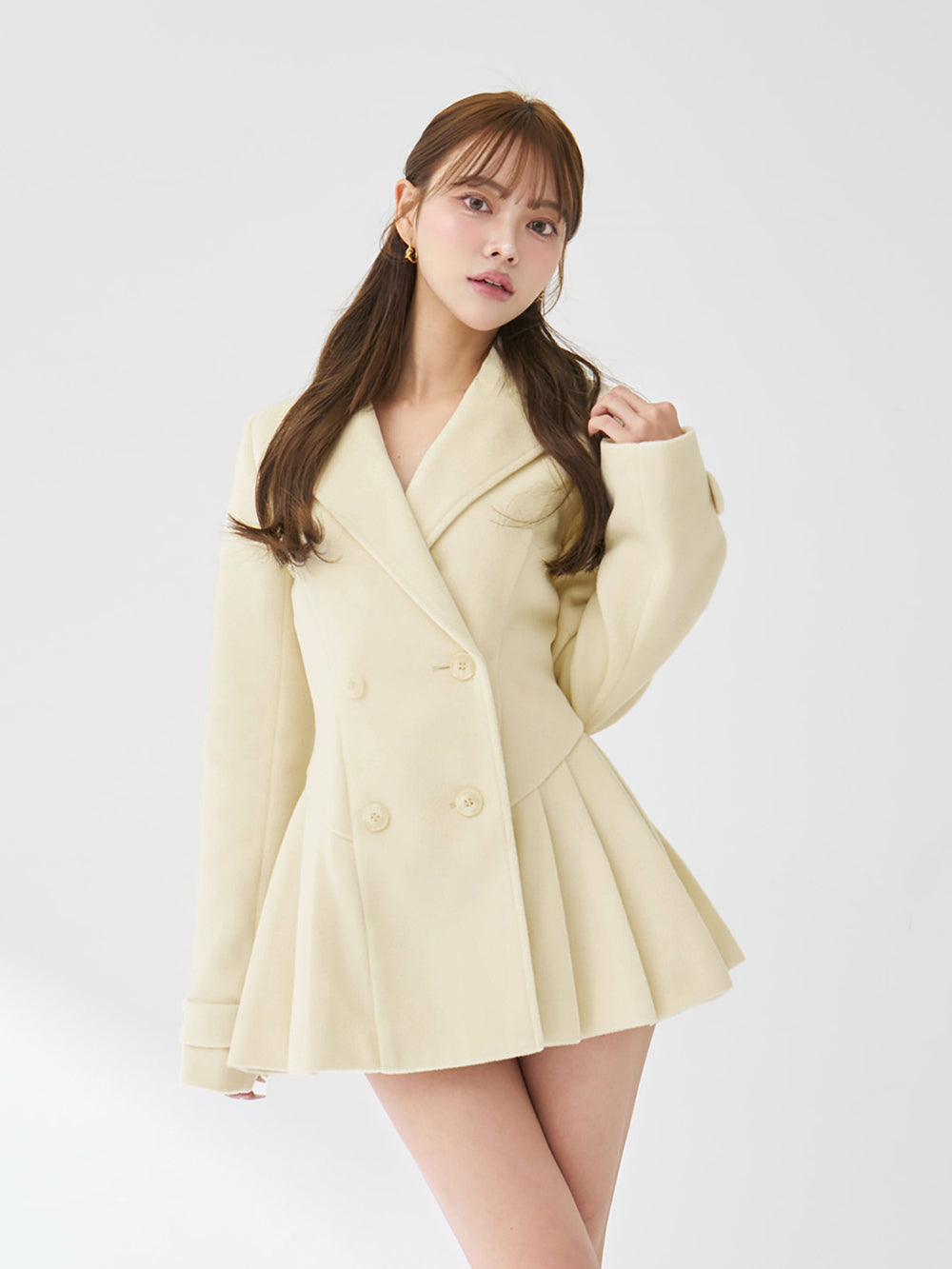 プリンセスラインジャケットコート - yel