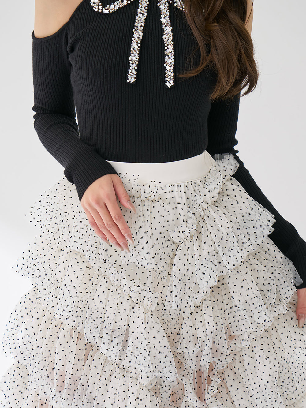 モデル：163cm（着用サイズ：FREE　着用カラー：WHT）