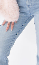 モデル：163cm（着用サイズ：S　着用カラー：I-BLU）