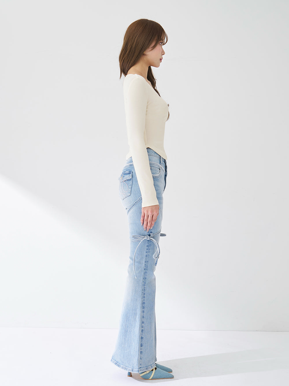 モデル：163cm（着用サイズ：FREE　着用カラー：WHT）