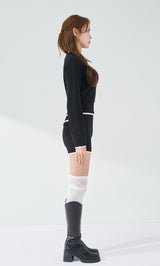 モデル：163cm（着用サイズ：FREE　着用カラー：BLK）