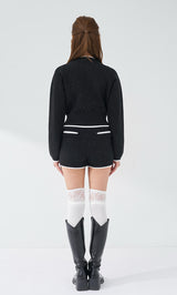 モデル：163cm（着用サイズ：FREE　着用カラー：BLK）