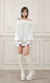 モデル：163cm（着用サイズ：FREE　着用カラー：WHT）