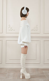 モデル：163cm（着用サイズ：FREE　着用カラー：WHT）
