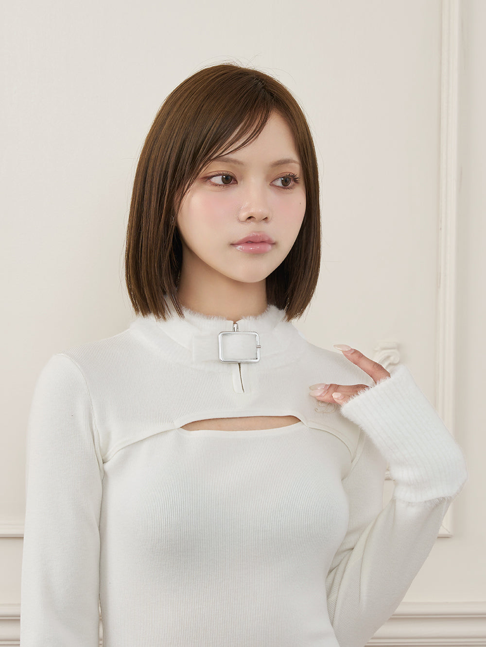 モデル：163cm（着用サイズ：FREE　着用カラー：WHT）
