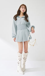 モデル：163cm（着用サイズ：FREE　着用カラー：SAX）