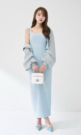 モデル：163cm（着用サイズ：FREE　着用カラー：SAX）