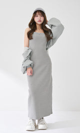 モデル：163cm（着用サイズ：FREE　着用カラー：GRY）
