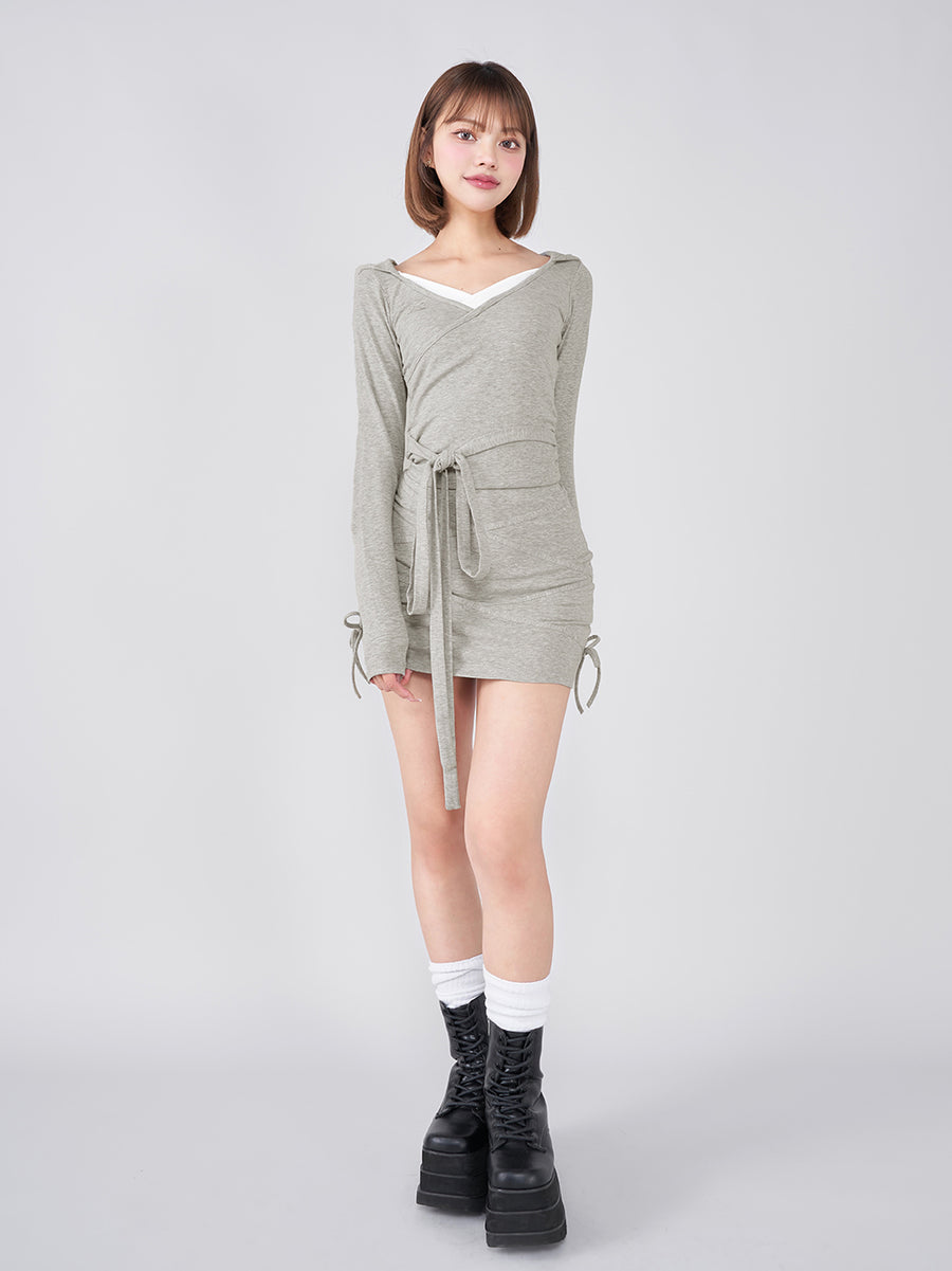 モデル：163cm（着用サイズ：FREE　着用カラー：GRY）
