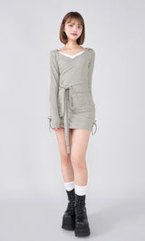 モデル：163cm（着用サイズ：FREE　着用カラー：GRY）