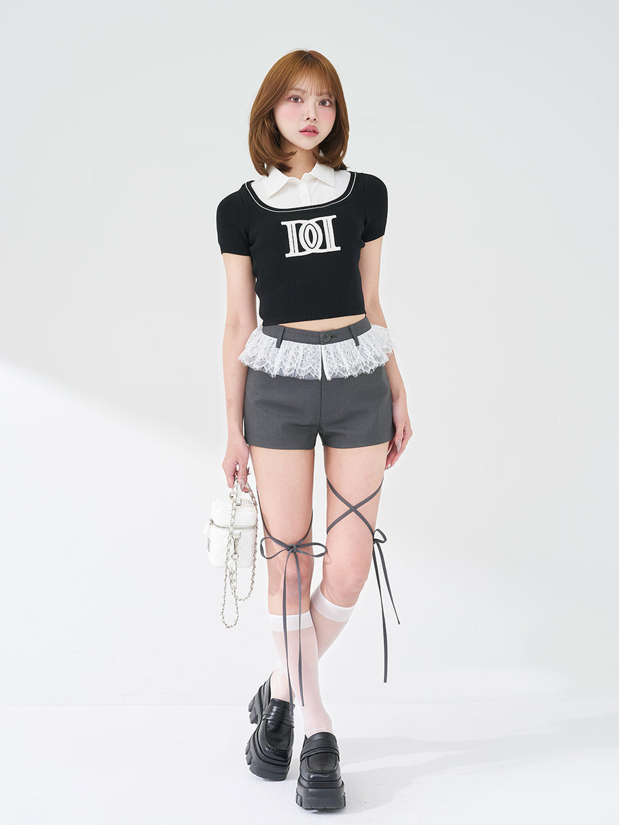 モデル：163cm（着用サイズ：FREE　着用カラー：BLK）