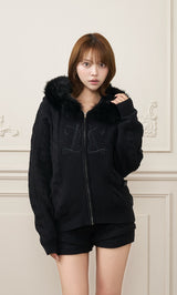 モデル：163cm（着用サイズ：FREE　着用カラー：BLK）