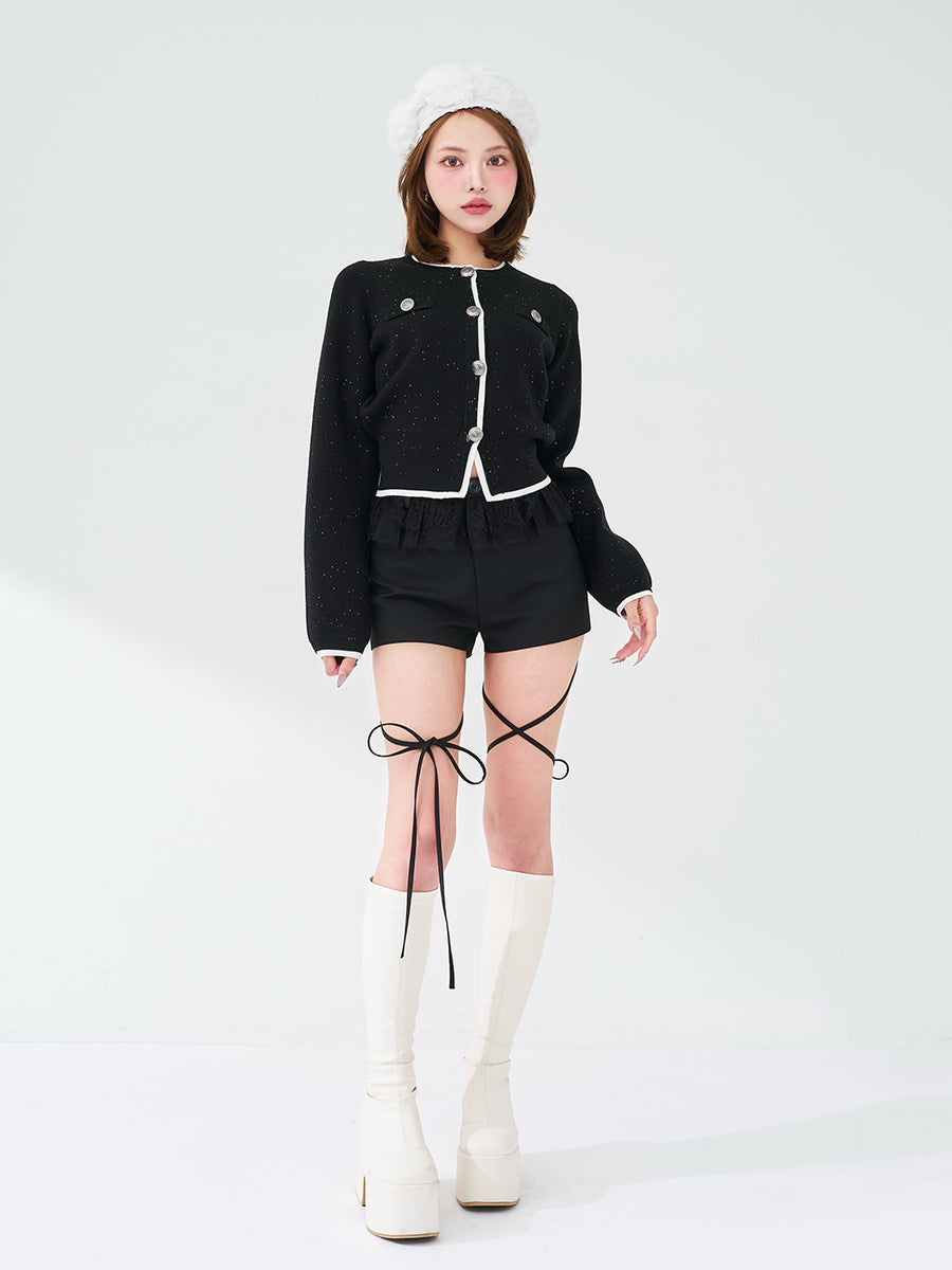 モデル：163cm（着用サイズ：S　着用カラー：BLK）