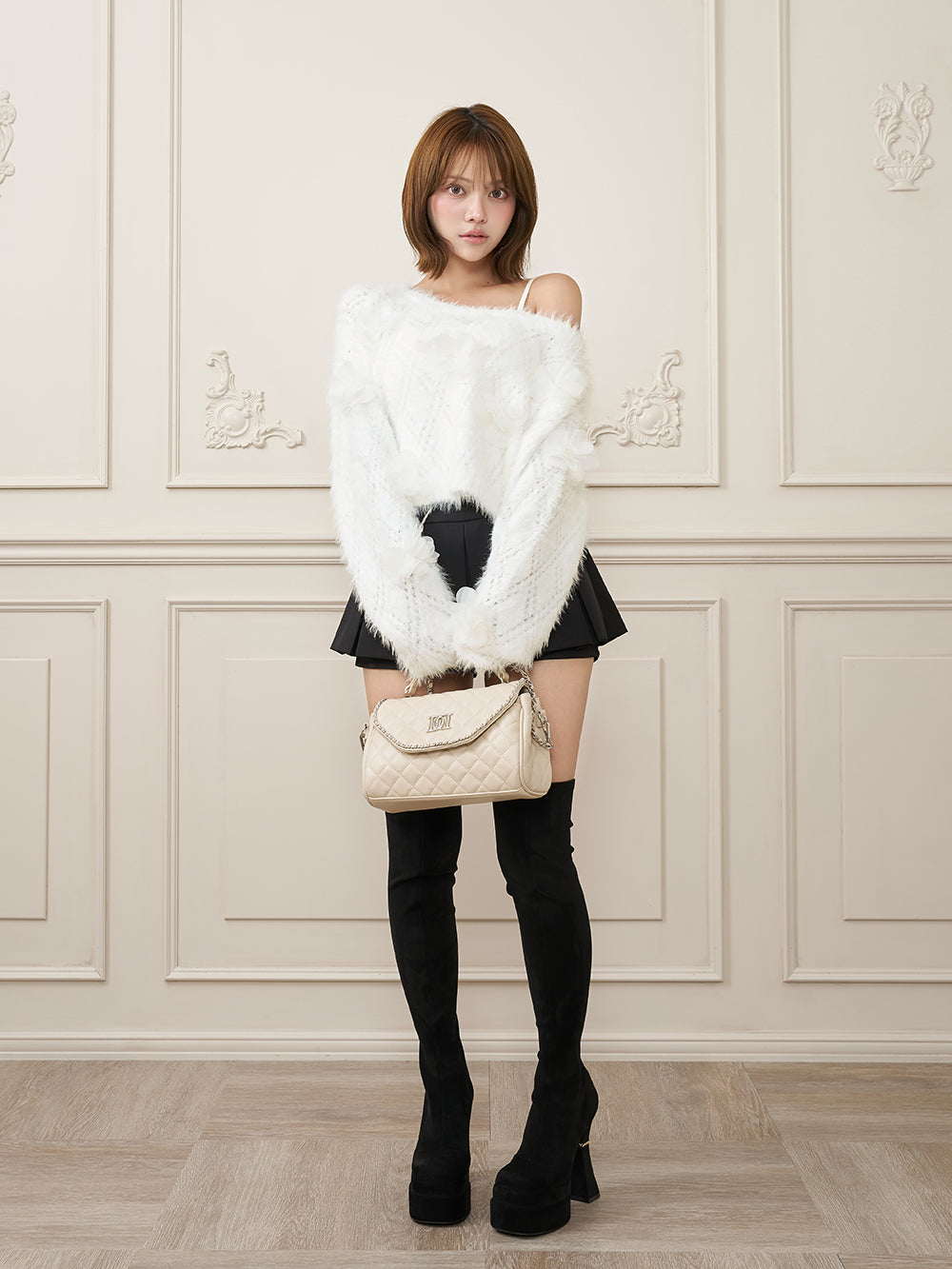 モデル：163cm（着用サイズ：FREE　着用カラー：WHT）