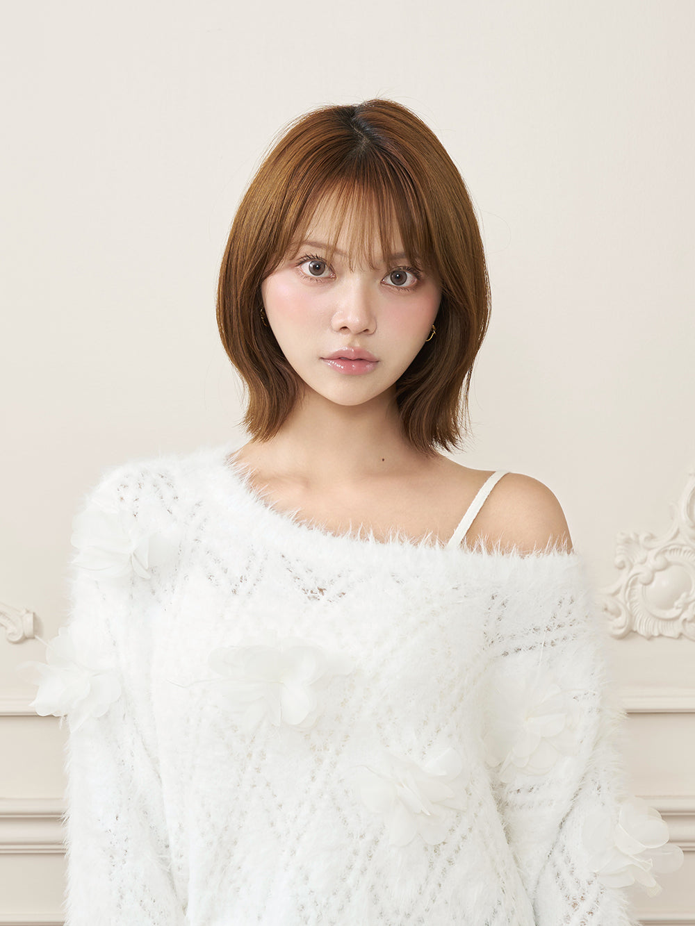 モデル：163cm（着用サイズ：FREE　着用カラー：WHT）