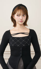 モデル：163cm（着用サイズ：FREE　着用カラー：BLK）