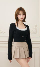 モデル：163cm（着用サイズ：FREE　着用カラー：BLK）