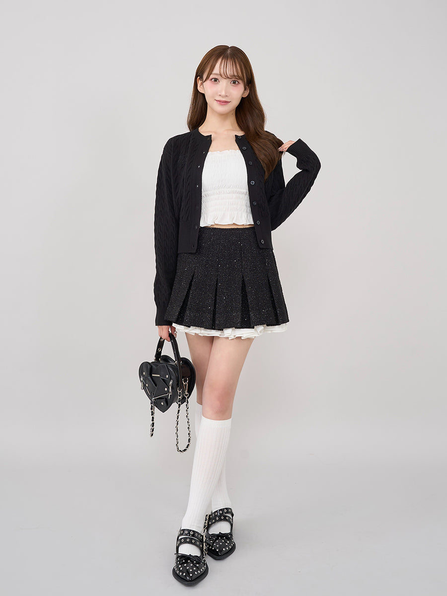 モデル：160cm（着用サイズ：FREE　着用カラー：BLK）