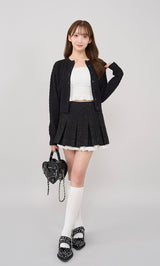 モデル：160cm（着用サイズ：S　着用カラー：BLK）