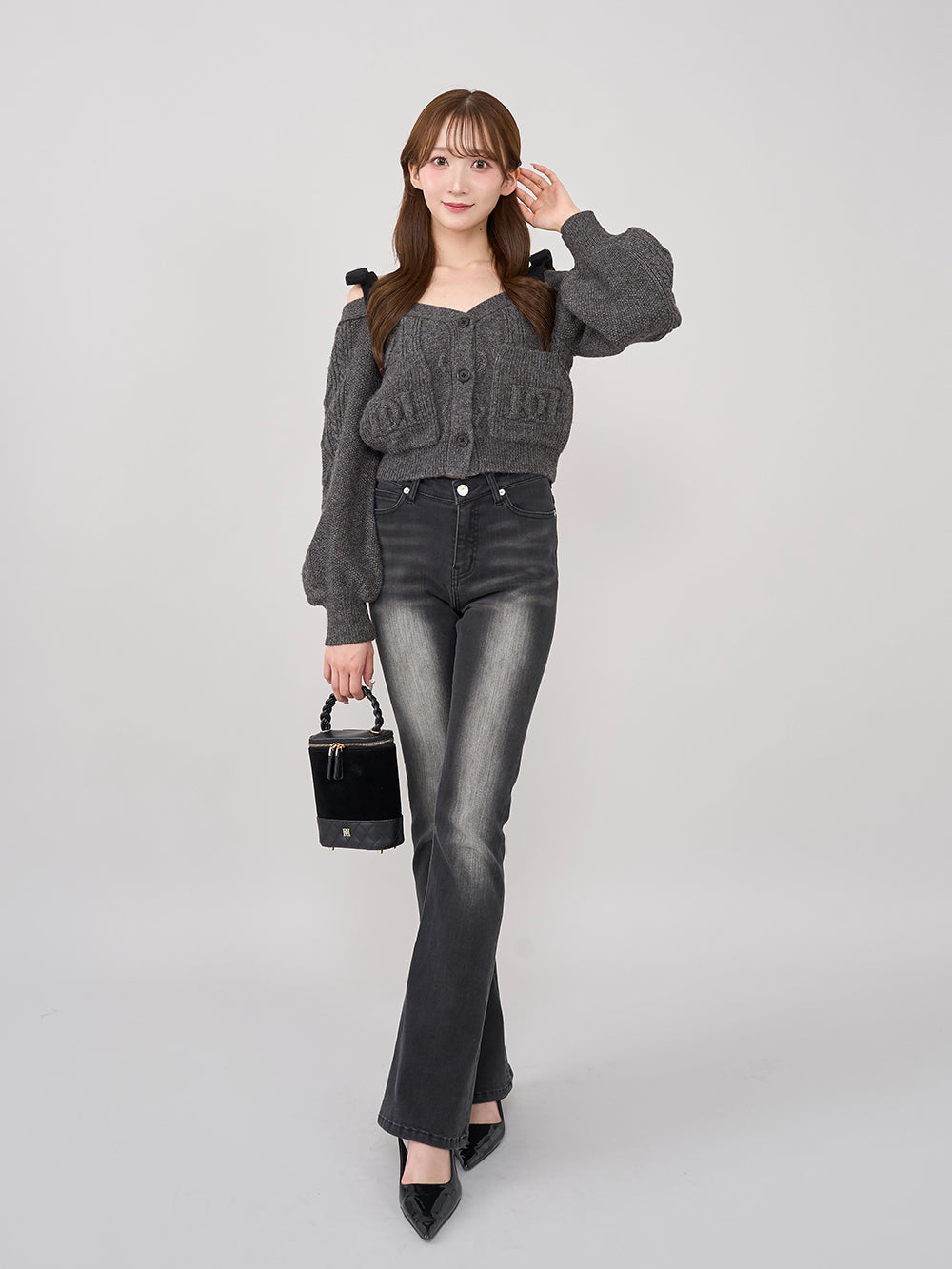 モデル：160cm（着用サイズ：FREE　着用カラー：GRY）