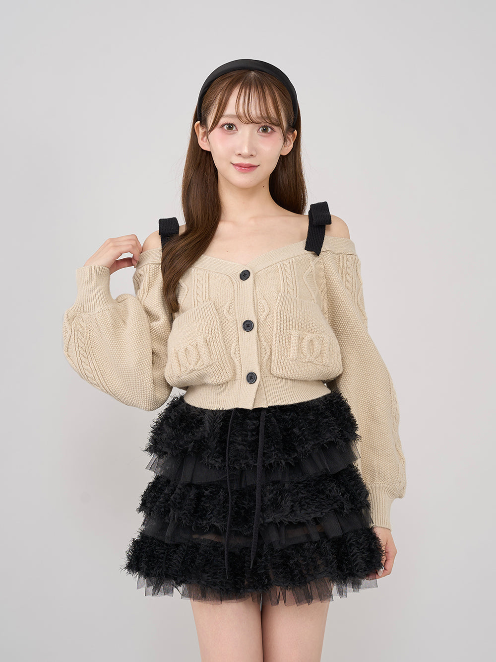 モデル：160cm（着用サイズ：FREE　着用カラー：BEG）