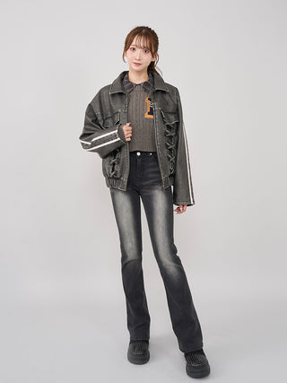 モデル：160cm（着用サイズ：FREE　着用カラー：GRY）