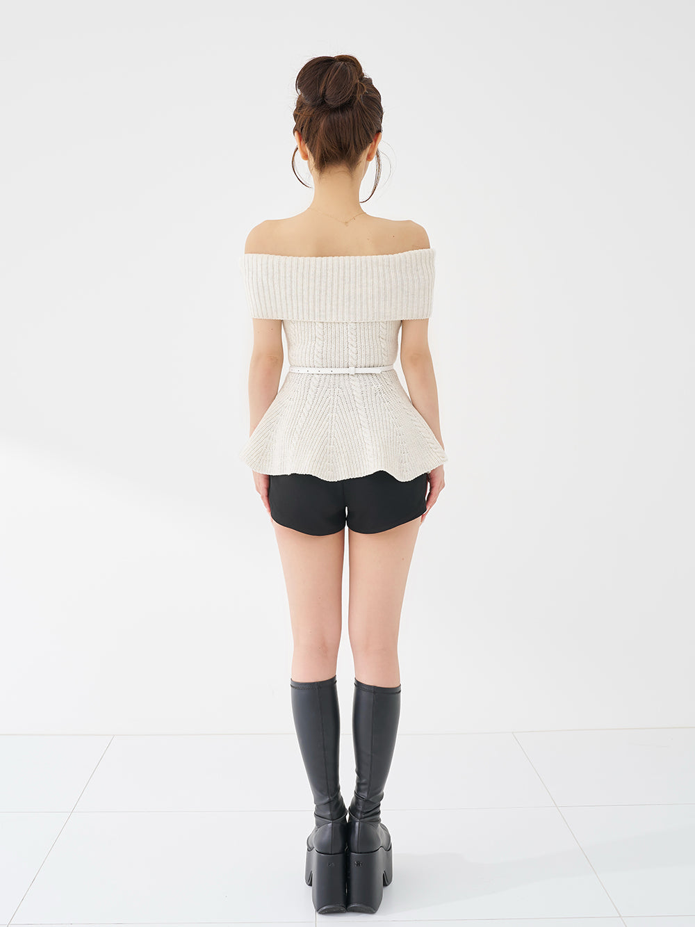 オフショルぺプラムニットトップス – Darich