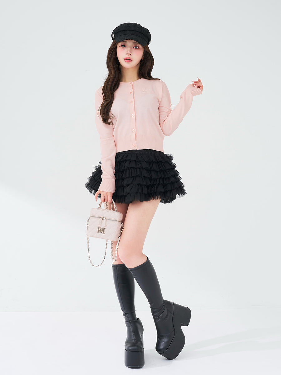 モデル：158cm（着用サイズ：FREE　着用カラー：BLK）