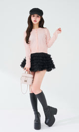 モデル：158cm（着用サイズ：FREE　着用カラー：BLK）