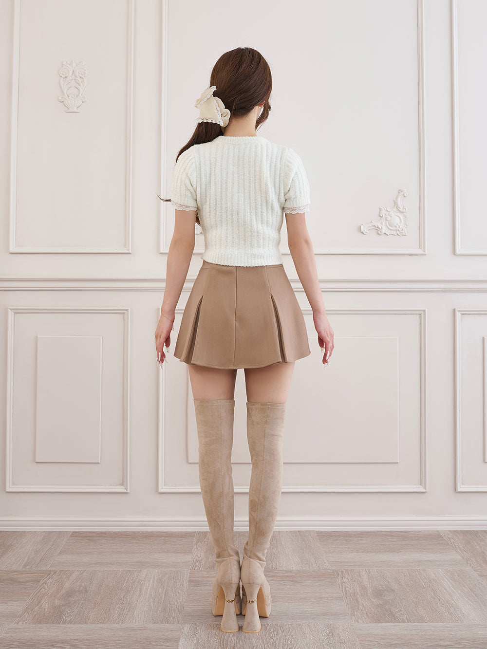 モデル：158cm（着用サイズ：S　着用カラー：BEG）