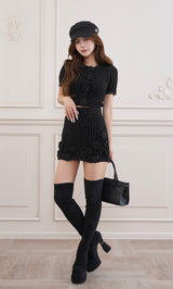 モデル：158cm（着用サイズ：FREE　着用カラー：BLK）