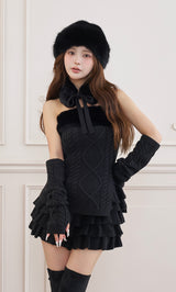 モデル：158cm（着用サイズ：FREE　着用カラー：BLK）