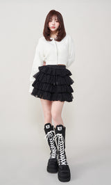 モデル：158cm（着用サイズ：FREE　着用カラー：BLK）