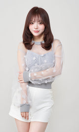 モデル：158cm（着用サイズ：FREE　着用カラー：GRY）