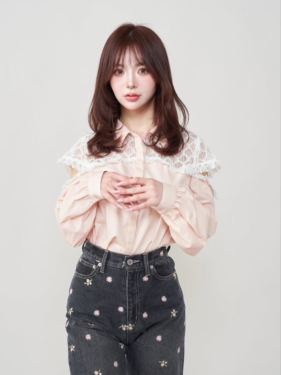 モデル：158cm（着用サイズ：FREE　着用カラー：PNK）