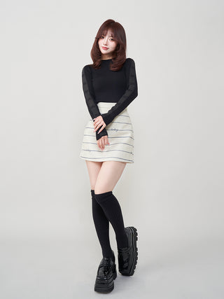 モデル：158cm（着用サイズ：FREE　着用カラー：BLK）