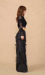 モデル：158cm（着用サイズ：S　着用カラー：BLK）
